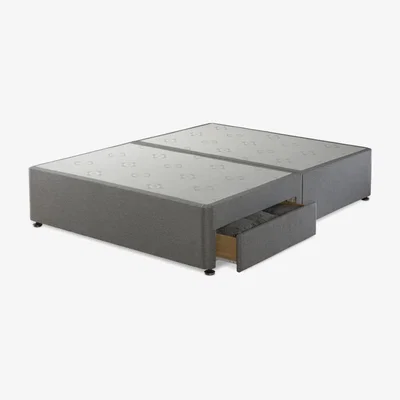 John Lewis Sealy 2 Drawer Storage Divan Base, Double, Grey