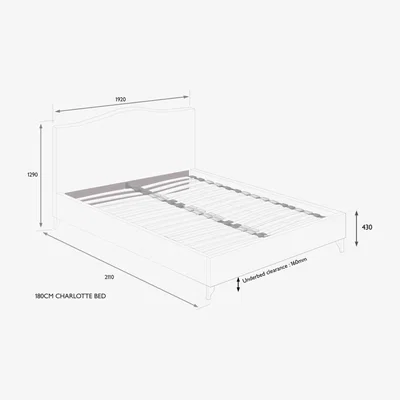 John Lewis John Lewis & Partners Charlotte Upholstered Bed Frame, Super King Size