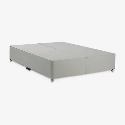 John Lewis John Lewis & Partners Non-Sprung Upholstered Divan Base, Super King Size, Canvas Stone Grey, FSC-Certified (Pine)