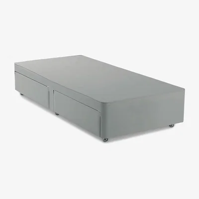 John Lewis John Lewis & Partners Non-Sprung 2 Drawer Storage Upholstered Divan Base, Single, FSC-Certified (Pine)
