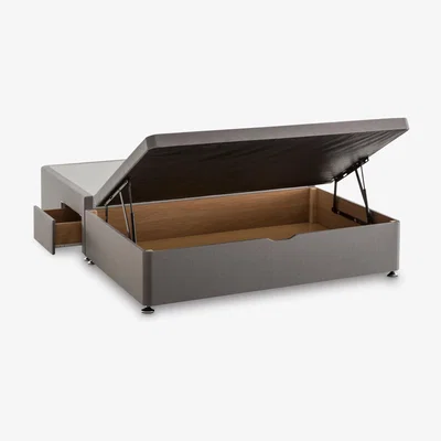 John Lewis Silentnight 2 Drawer Continental End Divan Storage Bed, Super King Size