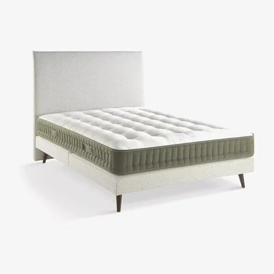 John Lewis John Lewis & Partners EcoMattress™, Headboard and Slim Divan Base Set, Medium Tension, King Size, Pale Grey