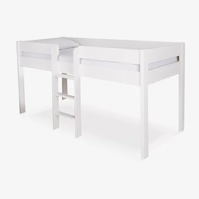 John Lewis Stompa Compact Mid-Sleeper Bed Frame, Single, White