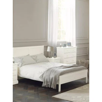 John Lewis Laura Ashley Ashwell Bed Frame, Double, White