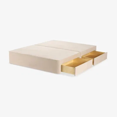 John Lewis John Lewis Pocket Sprung 4 Drawer Storage Divan Base, Small Double, Topaz Beige
