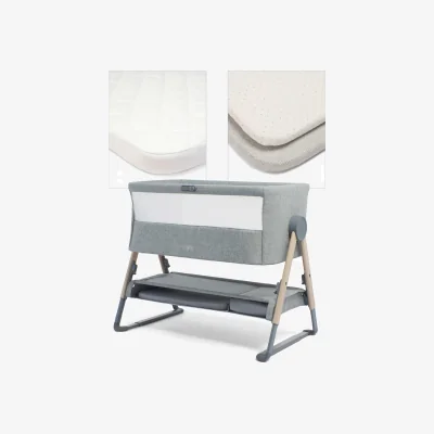 Marks & Spencer Mamas & Papas Lua Bedside Crib Bundle - Grey, Grey