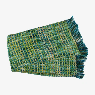 Amara MacKenzie-Childs - Basket Weave Throw - Peacock
