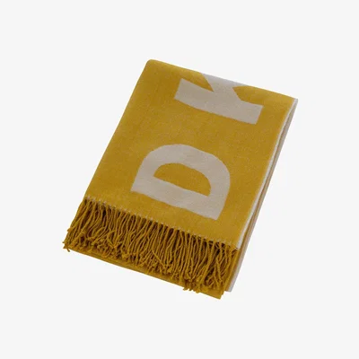 Amara DKNY - Engineered Throw - 127x152cm - Mustard/White