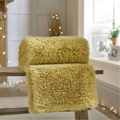 Amara Rochester Throw 127x150cm - Mustard