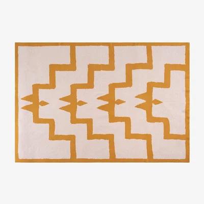Amara Saved New York - Bodrum 100% Cashmere Throw - Sea Salt/Mustard