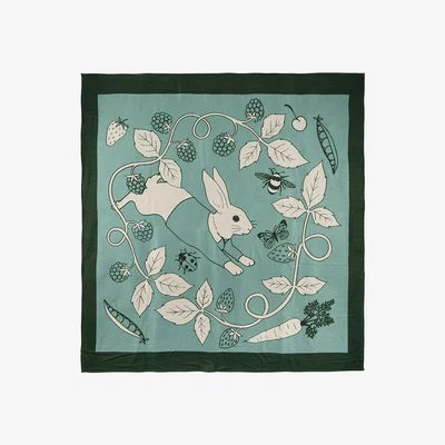 Amara Karen Mabon - Karen Mabon X Peter Rabbit Woven Spring Blanket - Green