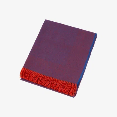 Amara Simple Things - Baby Alpaca Throw Herringbone - Blue/Orange