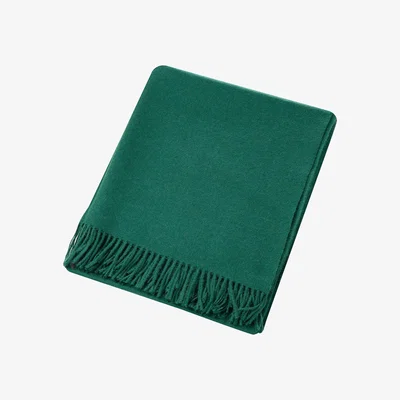 Amara Bronte by Moon - Natural Alpaca Throw - Jade