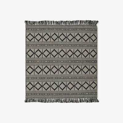 Amara Gutte Throw, Black, Recycled Cotton