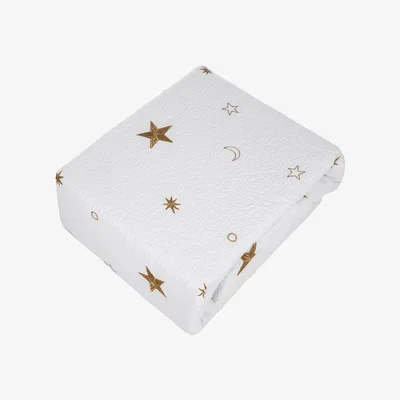 Amara Elizabeth Scarlett - Constellation Bedspread - 260x220cm - Gold/White
