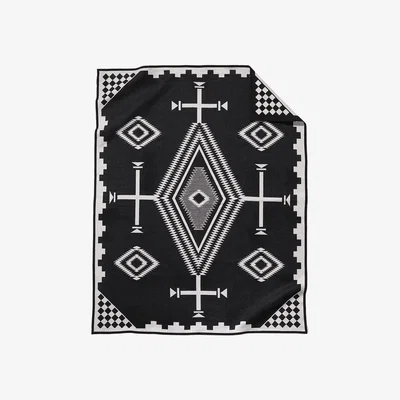 Amara Pendleton - Jacquard Blanket - Los Ojos Black