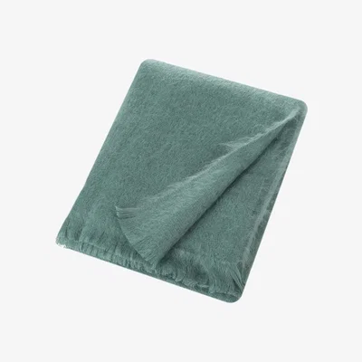 Amara Bronte by Moon - Mohair Throw - Juniper