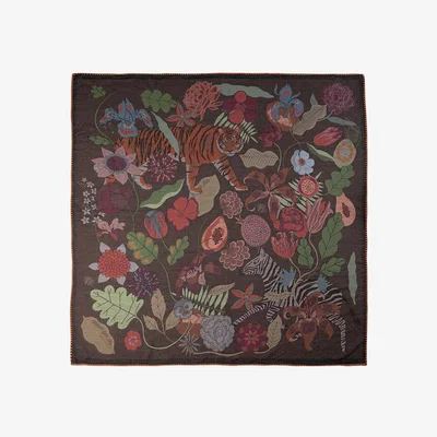 Amara Karen Mabon - Tiger Bouquet Throw - 180x180cm