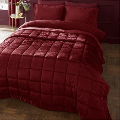 Amara Matt Velvet Quilted Bedspread