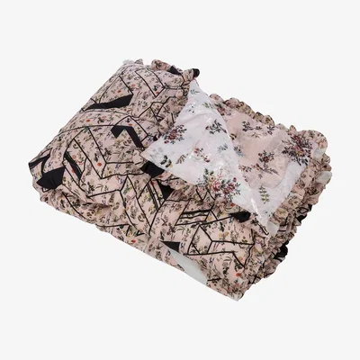 Amara Preen by Thornton Bregazzi - Printed Satin Floral Bedspread - Nude