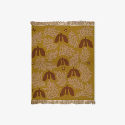 Amara Lark Throw Yellow Cotton