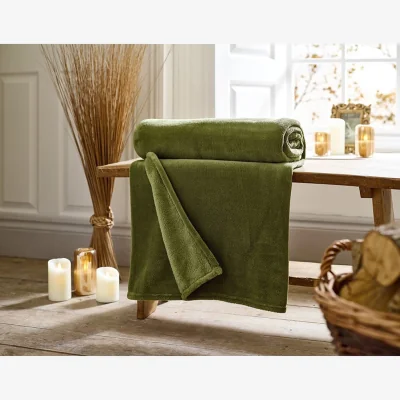 Amara Snuggle Throw - 140x180cm - Khaki
