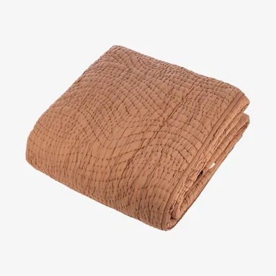 Amara Neem - Vision Quilted Bedspread - 260x235cm - Terracotta