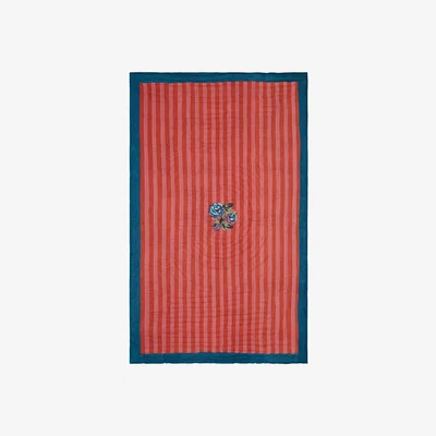Amara Lisa Corti - Nizam Stripes Bedspread - Rust/Teal - 180x270cm
