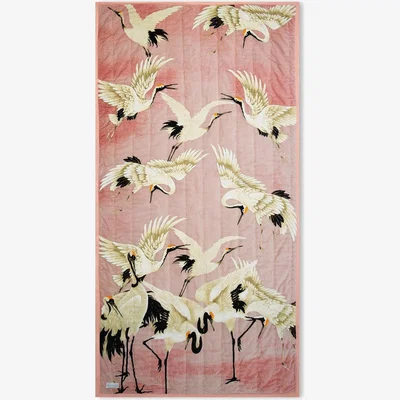 Amara Stork Velvet Throw
