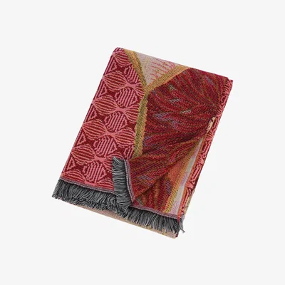 Amara K3 by Kenzo Takada - Maiko Jacquard Patchwork Throw - Pink