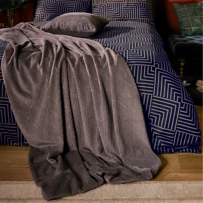 Amara Biba Diamond Faux Fur Throw