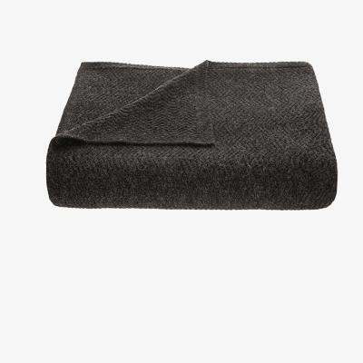 Amara TUWI - Wave Knitted Throw - 130x180cm - Charcoal