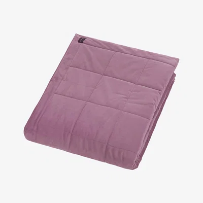Amara Essentials - Square Velvet Bedspread - Lilac - 240x200cm