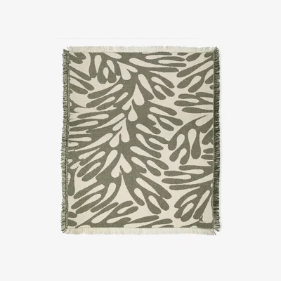 Amara Alk Throw, Green, Recycled Cotton