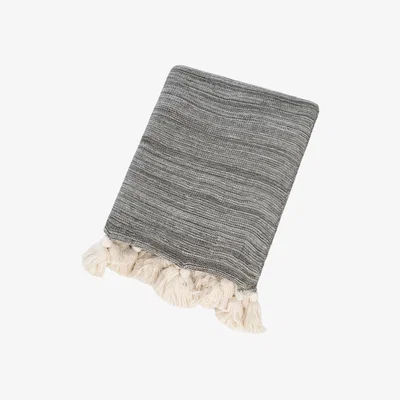 Amara Marl Throw - 130x170cm - Stone Grey