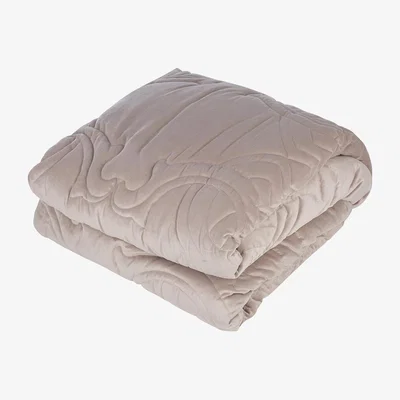 Amara Roberto Cavalli Home - Essential Velvet Bedspread - 270x260cm - Sand