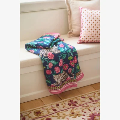 Anthropologie Maeve Cotton Jacquard Throw Blanket