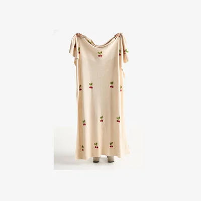 Anthropologie Icon Cotton Crochet Throw Blanket