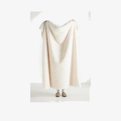 Anthropologie The Chloe Faux-Fur Throw Blanket