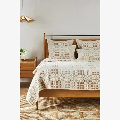 Anthropologie Veda Matelassé Quilted Bedspread