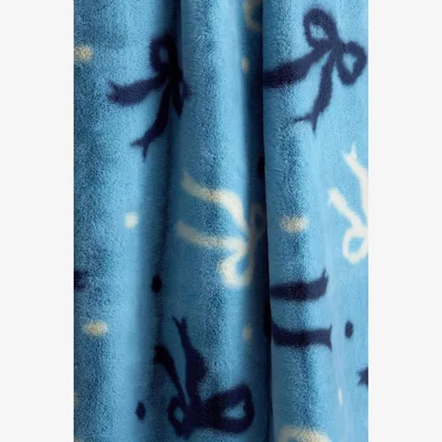Anthropologie Maeve Printed Faux-Fur Throw Blanket