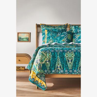 Anthropologie Iskra Printed Quilted Bedspread
