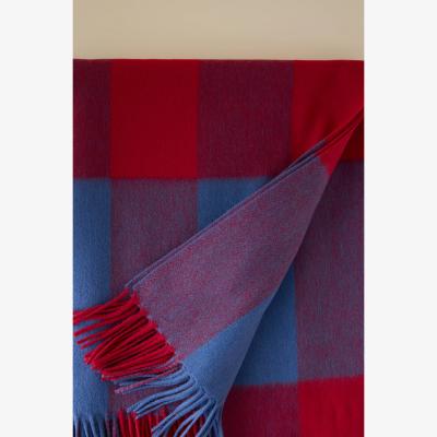 Anthropologie TBCo Lambswool Check Throw Blanket