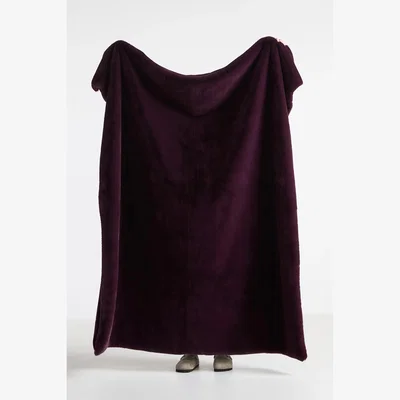 Anthropologie Sophie Faux Fur Throw Blanket