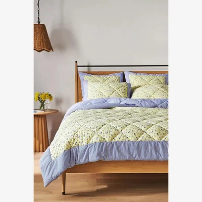 Anthropologie Hayden Cotton Percale Quilted Bedspread