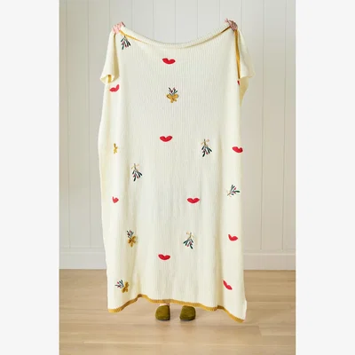 Anthropologie Diane Knitted Icon Throw Blanket