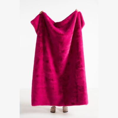 Anthropologie Sophie Faux Fur Throw Blanket