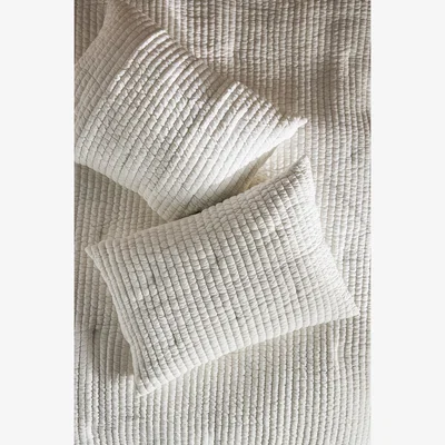 Anthropologie Jersey Channel-Stitch Quilt