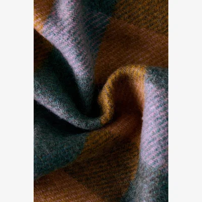 Anthropologie TBCo Gingham Wool Throw Blanket
