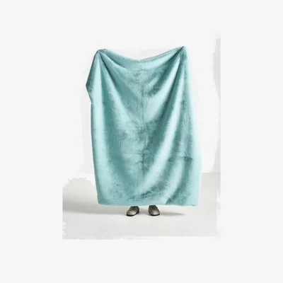 Anthropologie Sophie Faux Fur Throw Blanket